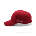 6 Panel flache bestickte Baseballkappe